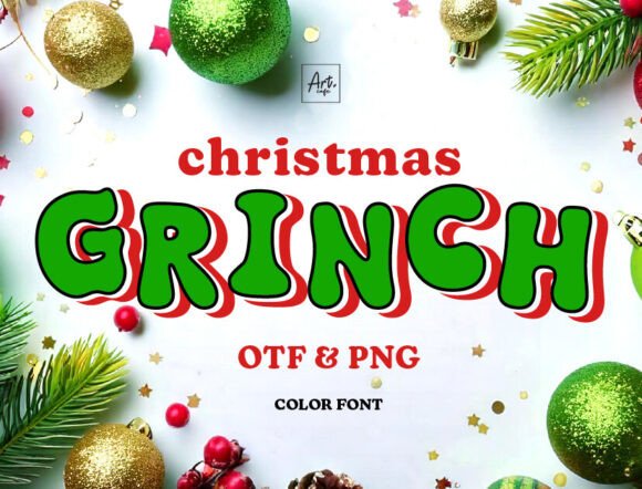 Christmas Grinch: A Vibrant Font for Festive Design