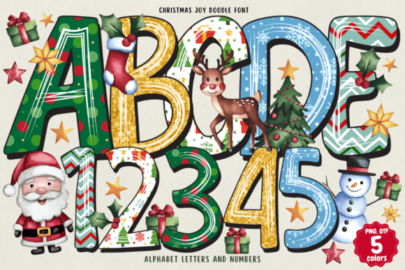 Christmas Joy Doodle: A Festive Font for Creative Projects
