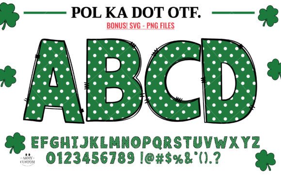 Dot Shamrock: A Festive Font for Vibrant St. Patrick's Day Design
