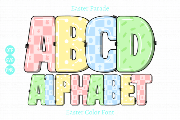 Easter Parade: A Vibrant Color Font for Modern Design