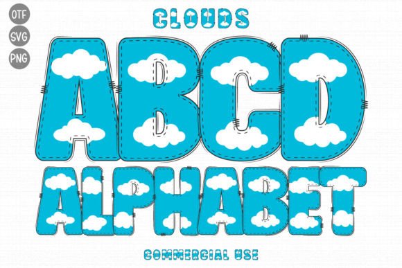 Elevate Your Designs with the Whimsical Clouds Font