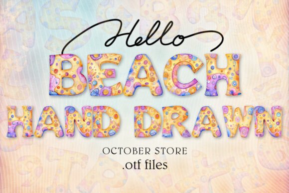 Hand Drawn Beach: A Summer Typography Asset