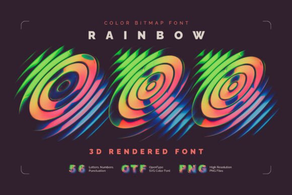 Introducing Rainbow Orb: A Vibrant Creative Font Set