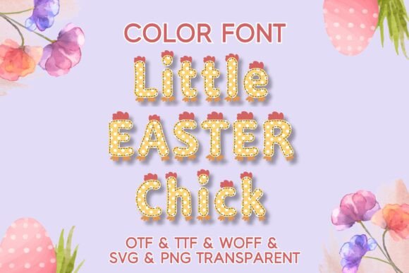 Little Easter Chick: A Color Font for Vibrant Designs