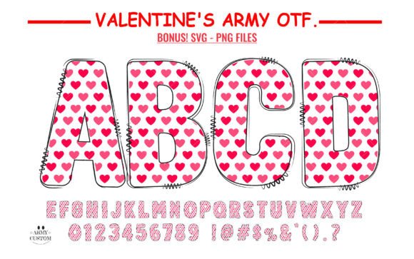 Love Valentine's Hearts: A Typographic Touch of Affection