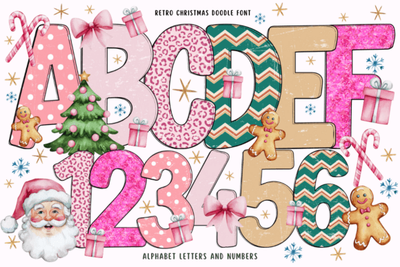 Retro Christmas Doodle: A Whimsical Font for Festive Design